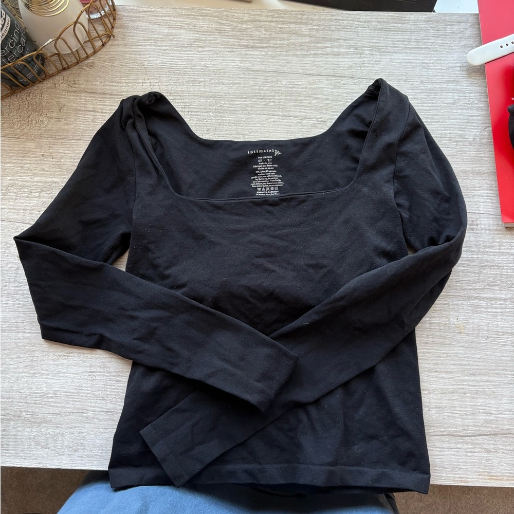 Free people black seamless long sleeve